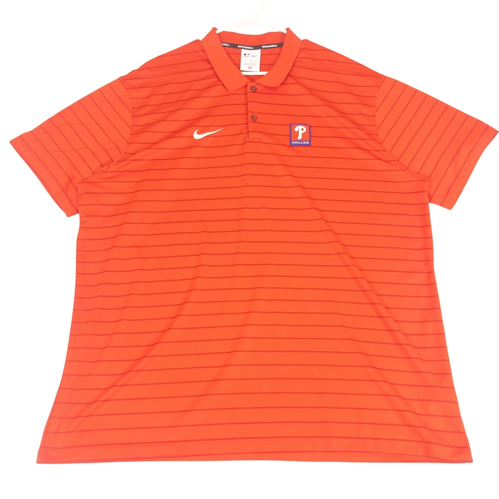 Nike Mens XXL Philadelphia Phillies MLB Authentic Collection Red Dri-FIT Polo